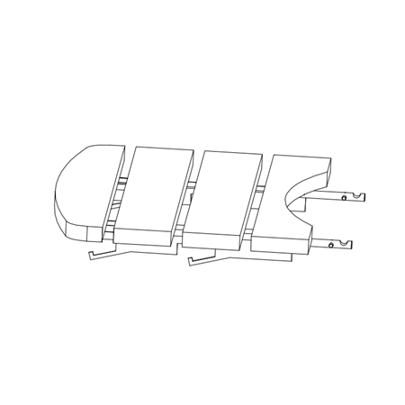 TunaBone | Side tables for Kamado Pro 22" grill Size M, set of 2 pcs