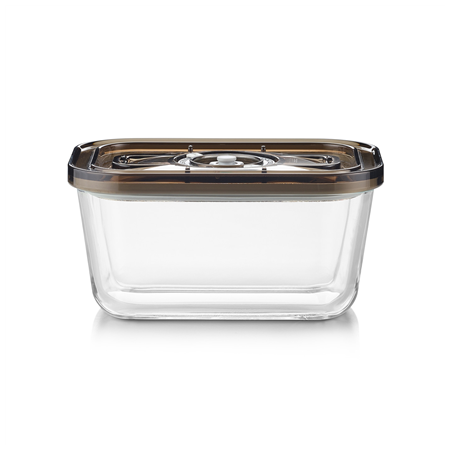 Caso Glass Vacuum Container with Plastic Lid | VacuBoxx Eco M | Transparent