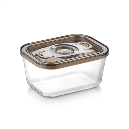 Caso Glass Vacuum Container with Plastic Lid | VacuBoxx Eco M | Transparent