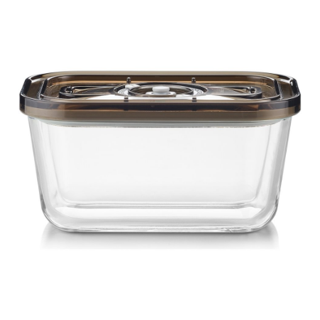 Caso Glass Vacuum Container with Plastic Lid | VacuBoxx Eco M | Transparent