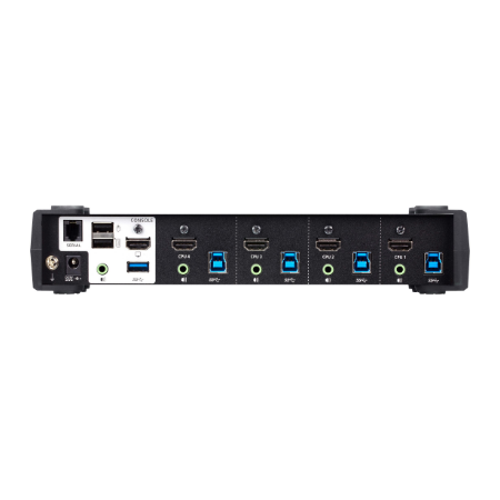 Aten 4-Port USB 3.0 4K HDMI KVMP Switch with Audio Mixer Mode | CS1824