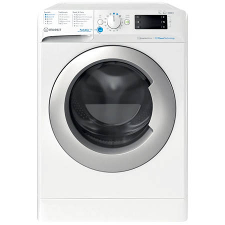 INDESIT | Washing machine with Dryer | BDE 76435 WSV EE | Energy efficiency class B/D | Front loading | Washing capacity 7 kg |