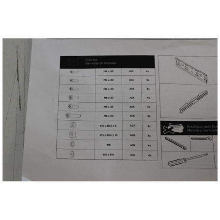 SALE OUT. | SALE OUT. EDBAK | Wall mount | 40-75 " | Maximum weight (capacity) 80 kg | DAMAGED PACKAGING, USED, MISSING SCREWS |