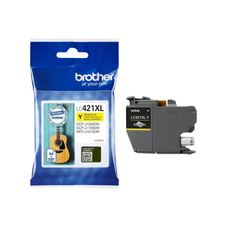 Brother LC421XLY Ink Cartridge, Yellow | Brother LC421XLY | Ink Cartridge | Yellow