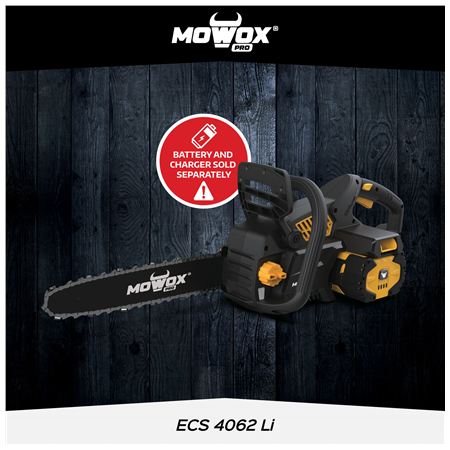 MoWox | Excel Series Hand Held Battery Chain Saw With Toolless Saw Chain Tension System (Without Battery and Charger) | ECS 4062