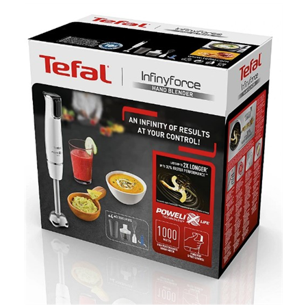 TEFAL | Blender | HB9441 InfintyForce | Hand Blender | 1000 W | Ice crushing | White | 1