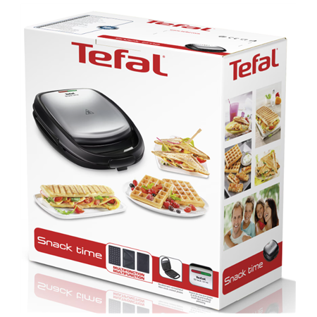 TEFAL Sandwich Maker | SW342D38 | 700 W | Number of plates 3 | Black/Stainless Steel