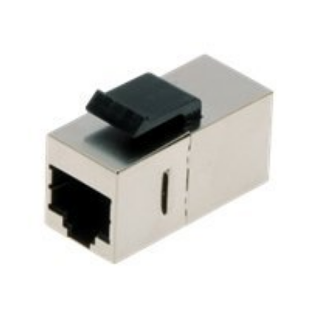 CAT 5e modular coupler, shielded RJ45 to RJ45, for panel connection