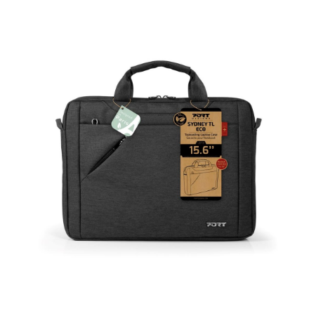 PORT DESIGNS | ECO SYDNEY | Fits up to size 15.6 " | Laptop Case | Black | Shoulder strap