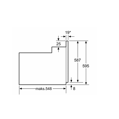 Bosch | Oven | HBF133BA0 | 66 L | Electric | EcoClean | Knobs | Height 59.5 cm | Width 59.4 cm | Black