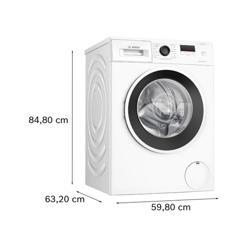 Bosch Washing Machine | WGE0240ASN | Energy efficiency class A | Front loading | Washing capacity 7 kg | 1400 RPM | Depth 59 cm