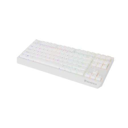 Genesis | THOR 230 | Mechanical Gaming Keyboard | Wireless | US | White | 2.4 GHz, Bluetooth, USB | Outemu Red