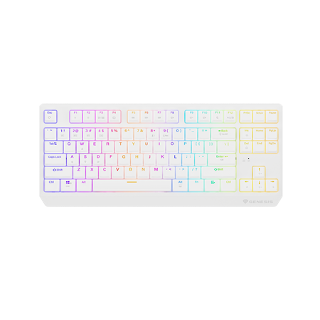 Genesis | THOR 230 | Mechanical Gaming Keyboard | Wireless | US | White | 2.4 GHz, Bluetooth, USB | Outemu Red