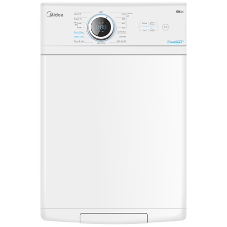Midea Washing Machine | MF100T60B/W-HR | Energy efficiency class A | Top loading | Washing capacity 6 kg | 1200 RPM | Depth 61 c