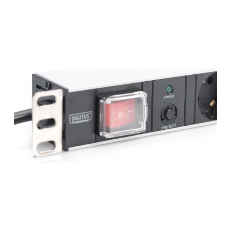 Digitus Aluminum outlet strip with overload protection | DN-95403 | Sockets quantity 7