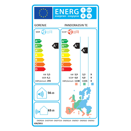 Gorenje | Air Conditioner, Indoor unit | 20011519 PANDORA35 TE01
