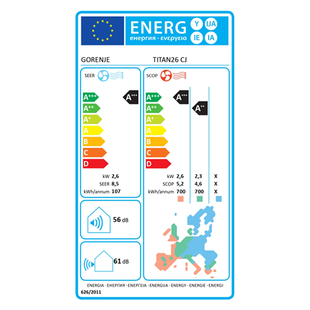 Gorenje | Air Conditioner, Indoor unit | 20011462 TITAN26 CJ