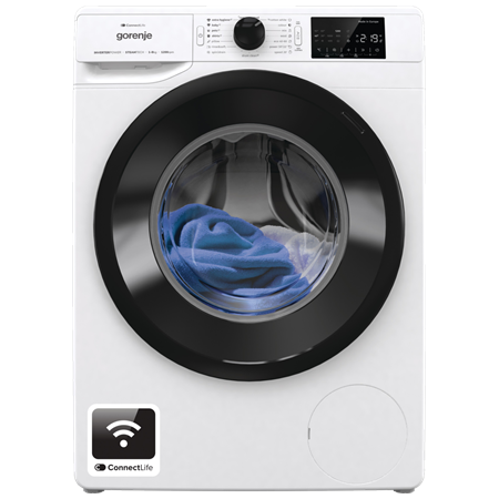 Gorenje Washing Machine | WPNEI82SBSWIFI | Energy efficiency class B | Front loading | Washing capacity 8 kg | 1200 RPM | Depth