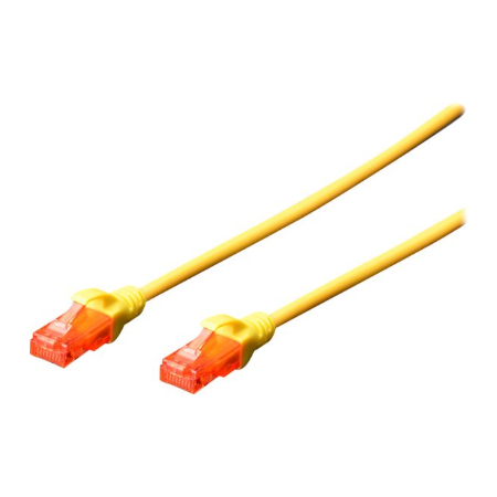Digitus Patch cord | CAT 6 U-UTP | AWG 26/7 | Cable length: 2 m | Yellow