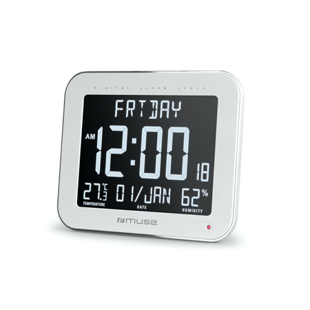 Muse | Wall Clock with Alarm Function | M-090 WMC | White
