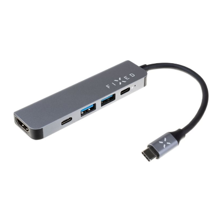 Fixed | 5-port USB-C HUB Mini for laptops and tablets | FIXHU-MN-GR