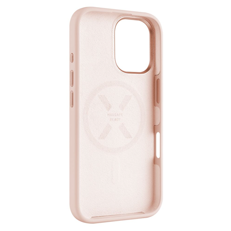 Fixed MagFlow | Back cover | Apple | iPhone 16 | Liquid silicon | Pink