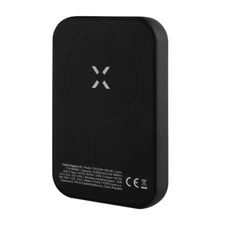Fixed | MagZen (2nd gen.) with wireless charging and MagSafe support Power bank | FIXZENM2-10-BK | 10000 mAh | USB-C: 5V/2A, 9V/