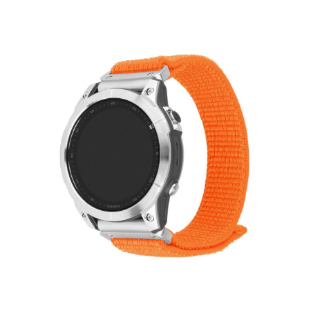 Fixed | Sporty Strap for Garmin QuickFit 26mm | 160-210 mm | Orange | Nylon