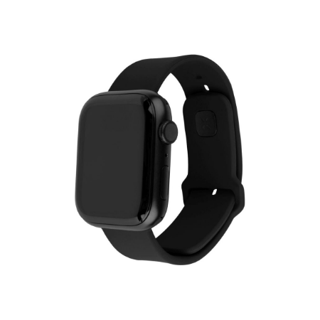 Fixed | Sporty Strap Set for Apple Watch 42/44/45mm | 170-235 mm | Black | Silicone