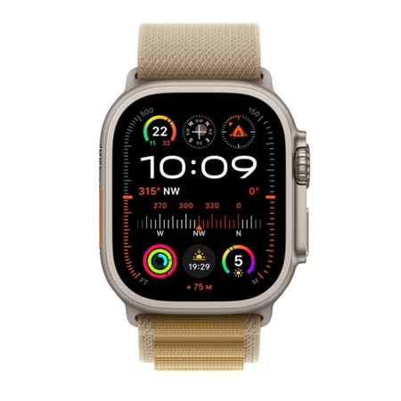 Apple Watch Ultra 2 | Smart watch | GPS (satellite) | Always-On Retina display | 49mm | Natural Titanium