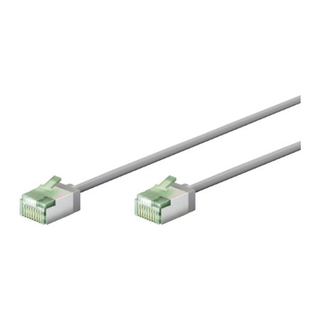 Goobay 74343 Ultra-Flexible CAT 8.1 Patch Cable, Slim, U/FTP, 0.15 m, Grey | Goobay