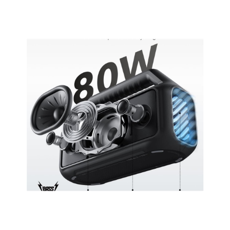 Anker Soundcore | Portable Bluetooth Speaker | Boom 2 | 80 W | Waterproof | Bluetooth | Phantom Black | Portable | Wireless conn