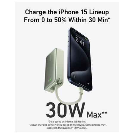 Anker 545 Nano Power Bank | A1259G61 | 10000 mAh | Green