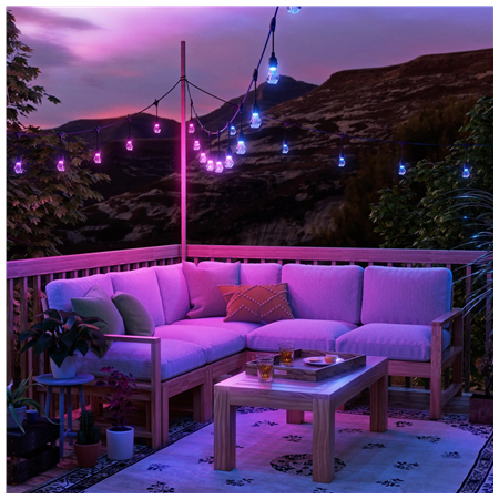 Nanoleaf Essentials Matter Smart Multicolour Outdoor String Lights Starter Kit 30m | 16M+