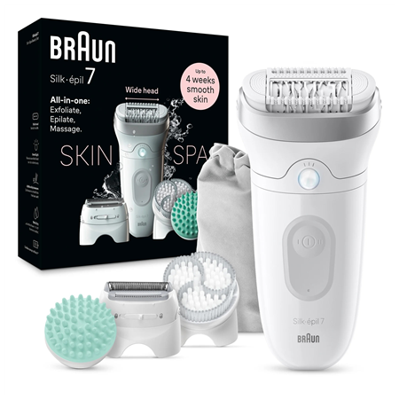 Braun | Epilator | Silk-épil SE7-081 | Operating time (max) 40 min | Number of power levels 1 | Wet & Dry | White