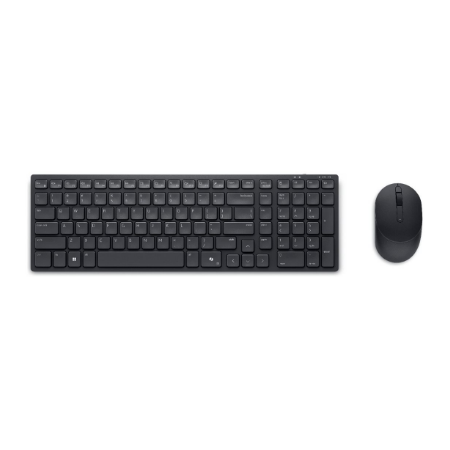 Dell | Silent Keyboard and Mouse | KM555 | Keyboard and Mouse Set | Wireless | US International (QWERTY) | Black | 2.4 GHz, Blue