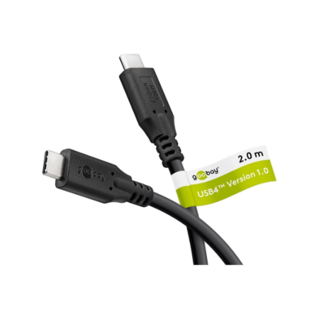 Goobay USB-C Cable, USB4, 100 W, 20 Gbit/s, Power Delivery, 2 m | 74197