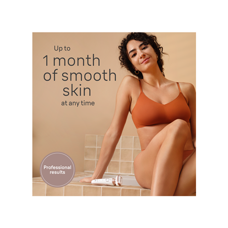 Braun Epilator | SES9-030 3D Silk-Epilk 9 Flex | Operating time (max) 50 min | Number of power levels 2 | Wet & Dry | White/Rose