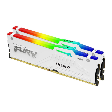 Kingston KF560C30BWEAK2-32 32GB 6000MT/s DDR5 CL30 DIMM (Kit of 2) FURY Beast White RGB EXPO | Kingston