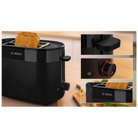 Bosch Compact Toaster | TAT2M123 MyMoment | Power 950 W | Number of slots 2 | Housing material Plastic | Black