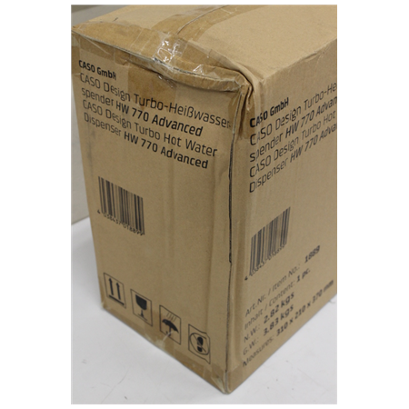 SALE OUT. | Caso | Turbo Hot Water Dispenser | HW 770 Advanced | Water Dispenser | 2600 W | 2.7 L | Plastic/Stainless Steel | Bl