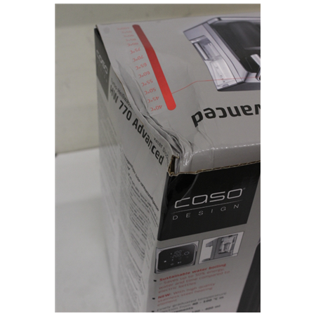 SALE OUT. | Caso | Turbo Hot Water Dispenser | HW 770 Advanced | Water Dispenser | 2600 W | 2.7 L | Plastic/Stainless Steel | Bl