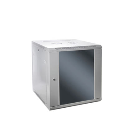 SOMI Networks | 22U, 19″ Network Wall Cabinet | 22U-60/45FPC | Gray | With Front Glass Doors; Unassembled | Depth: 45 cm