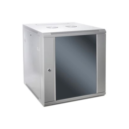 SOMI Networks | 22U, 19″ Network Wall Cabinet | 22U-60/60FPC | Gray | With Front Glass Doors; Unassembled | Depth: 60 cm