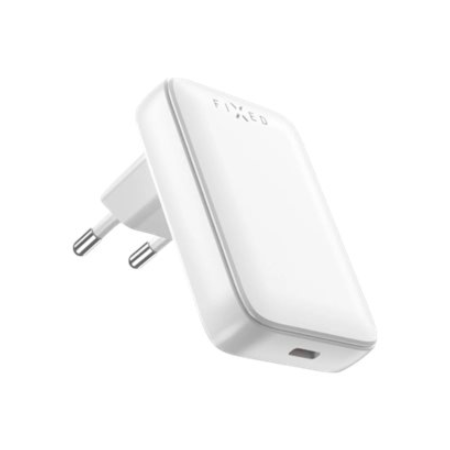 FIXED Slim USB-C Travel Charger, GaN, PD support, 30W, White | Fixed