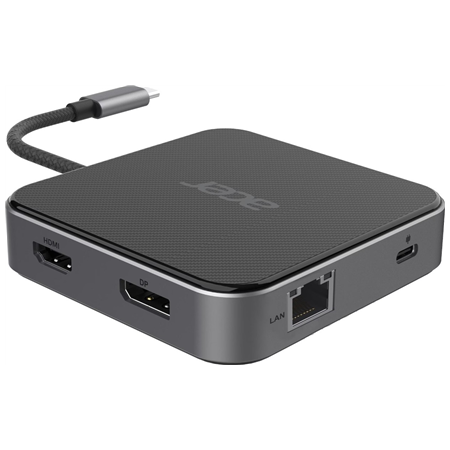 Acer 7-in-1 USB Type-C Dock | Ethernet LAN (RJ-45) ports 1 | DisplayPorts quantity 1 | HDMI ports quantity 1