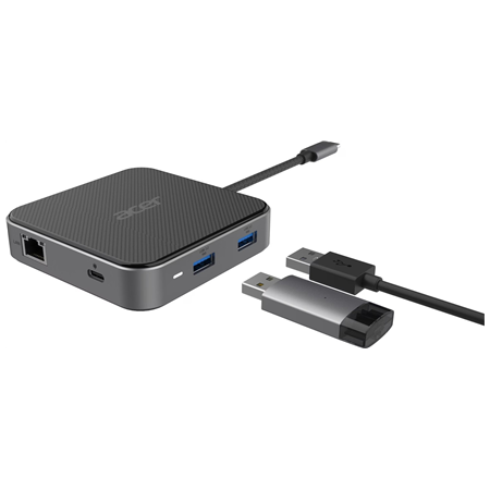Acer 7-in-1 USB Type-C Dock | Ethernet LAN (RJ-45) ports 1 | DisplayPorts quantity 1 | HDMI ports quantity 1