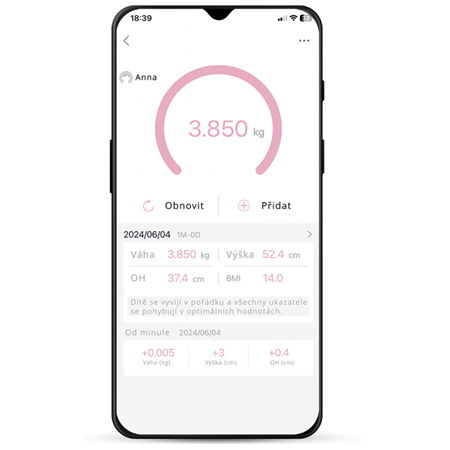 ETA Baby Scale | ETA730690000 MIMI | Maximum weight (capacity) 20 kg | Accuracy 5 g | White