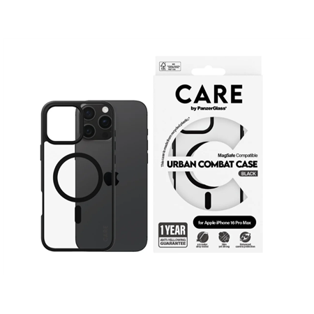CARE Flagship Case | Back cover | Apple | iPhone 16 Pro Max | Recycled plastic | Black | MagSafe