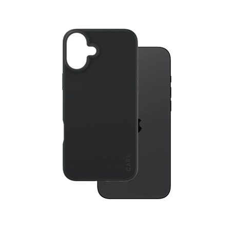 CARE by PanzerGlass Case Fashion | Back protection | Apple | iPhone 16 Plus | Recycled plastic | Black